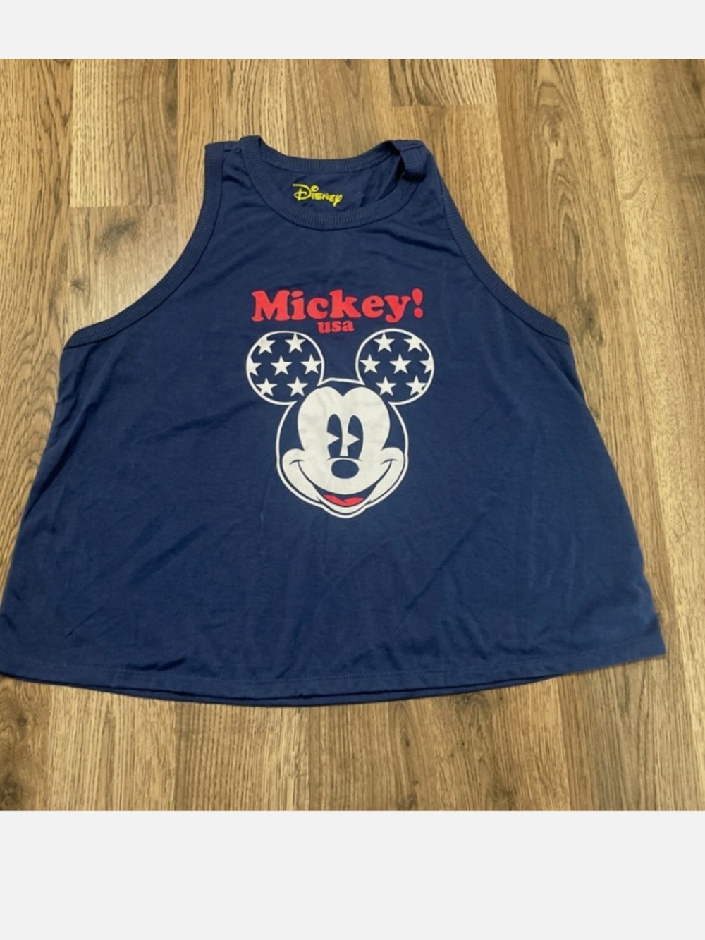 NWoT, Disney Tank Top, Women's Size Large, Navy, Mickey USA